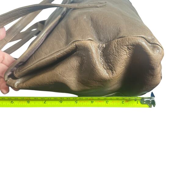 Handmade Leather Crossbody Shoulder Bag Brown Slouchy Satchel – Some Fading - Picture 10 of 15